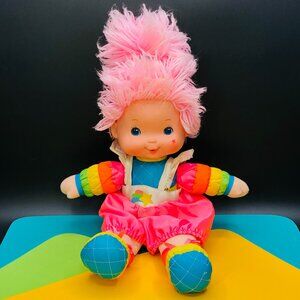 Vintage 1983 RAINBOW BRITE Tickled Pink Baby Brite 16" Doll: GenX Toys Nostalgia